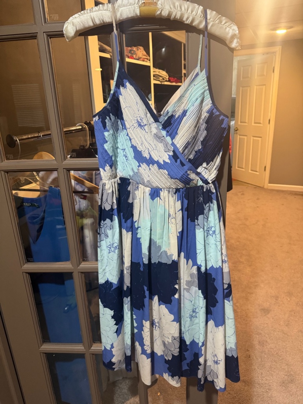 Banana Republic Blue Floral Midi Dress